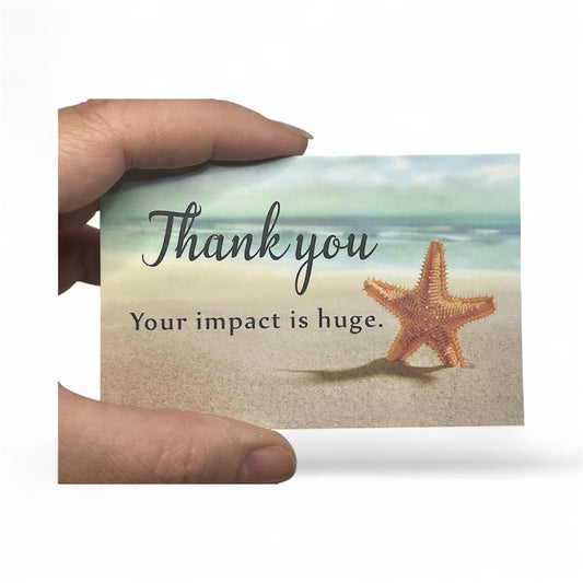 Ocean Beach Vibes Alphebet Letter Keychain w/Thank you card